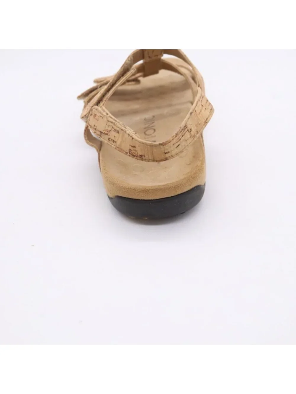 Vionic Sandals Amber Cork Strappy Women's Sz 6 Tan Comfort Orthotic Casual